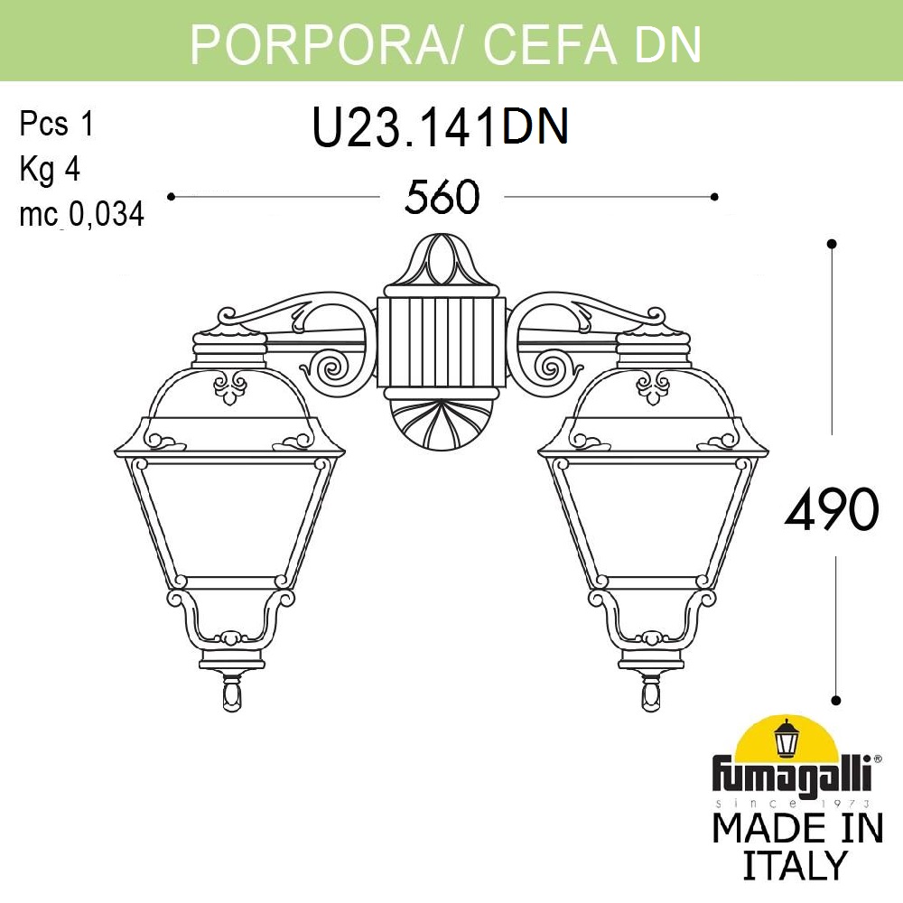 ���������� ������� ��������� FUMAGALLI PORPORA/CEFA DN U23.141.000.BXE27DN