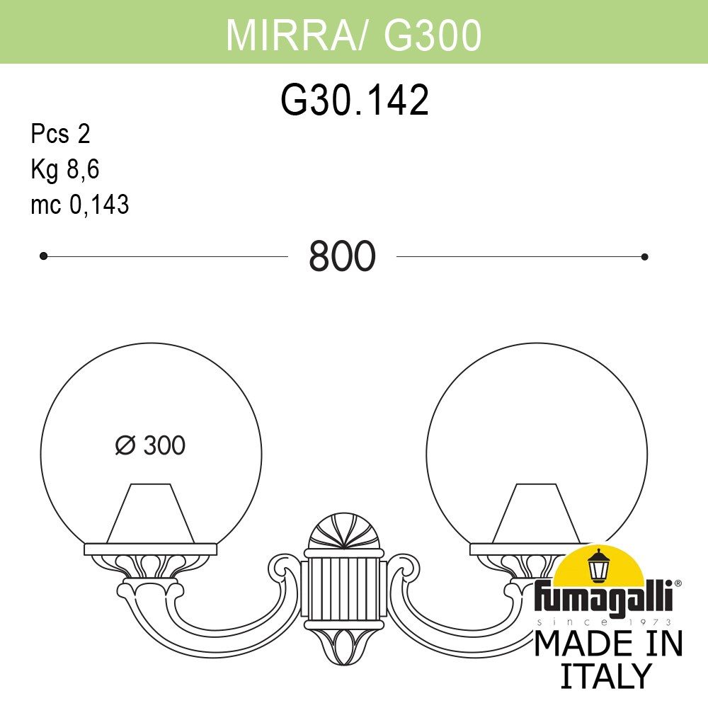 ���������� ������� ��������� FUMAGALLI MIRRA/G300 G30.142.000.VXE27