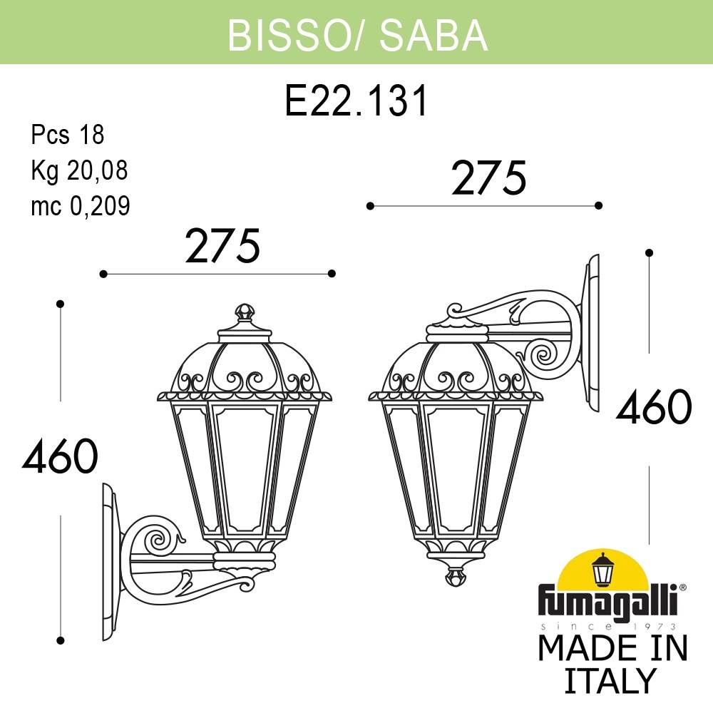 ���������� ������� ��������� FUMAGALLI BISSO/SABA K22.131.000.BXE27 DN