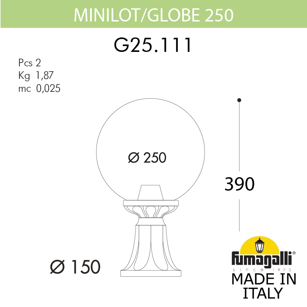 ����������� ������ FUMAGALLI MINILOT/G250. G25.111.000.VYE27