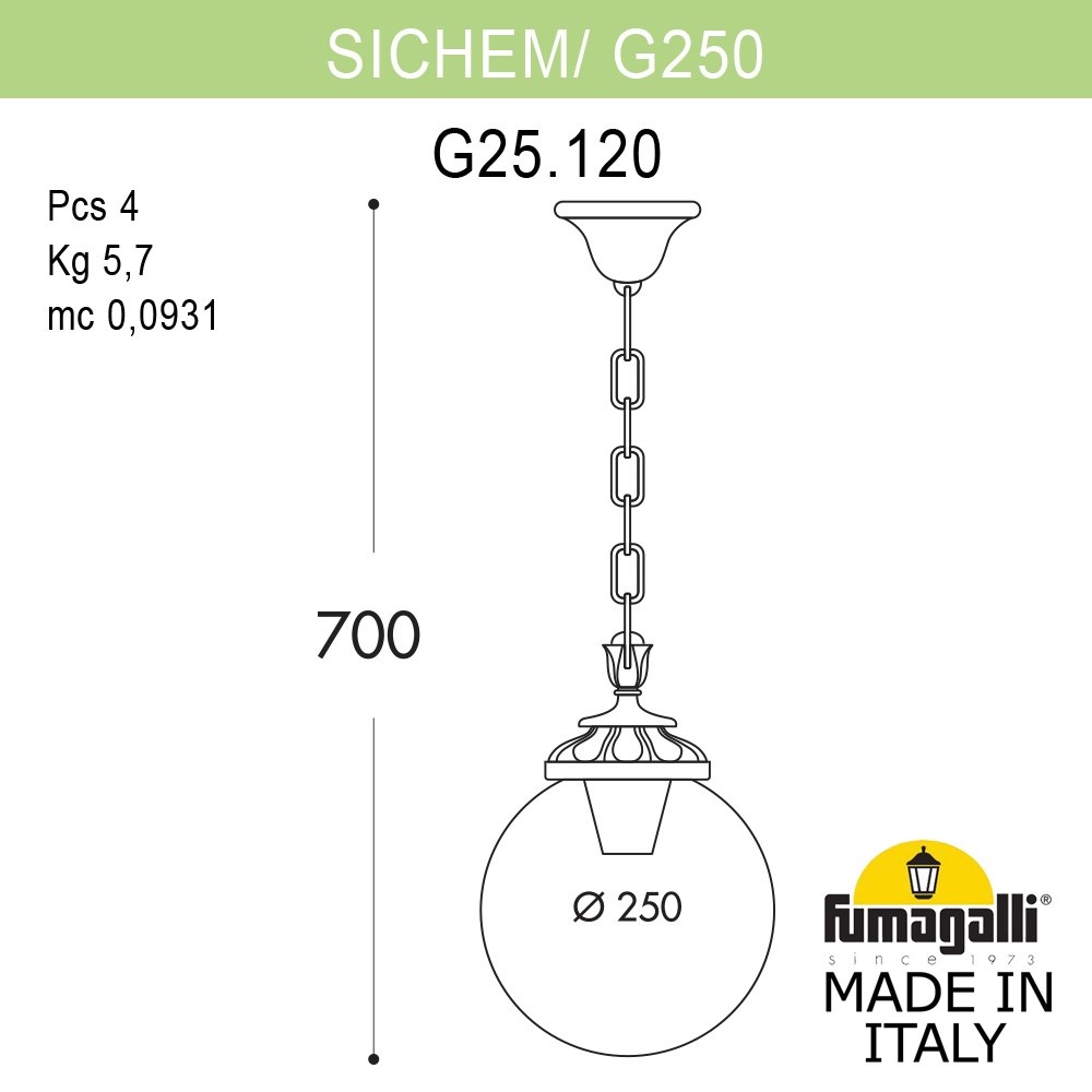 ��������� ������� ���������� FUMAGALLI SICHEM/G250. G25.120.000.VYE27