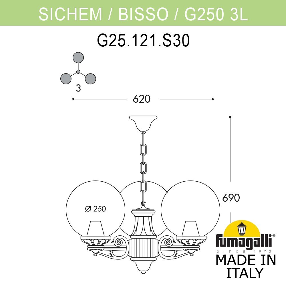 ��������� ������� ���������� FUMAGALLI SICHEM/G250 3L. G25.120.S30.VZE27