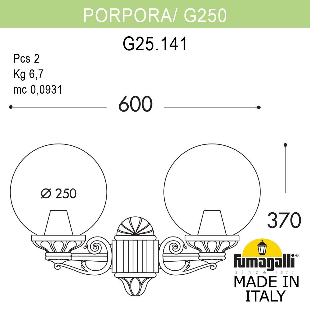 ���������� ������� ��������� FUMAGALLI PORPORA/G250 G25.141.000.BXE27