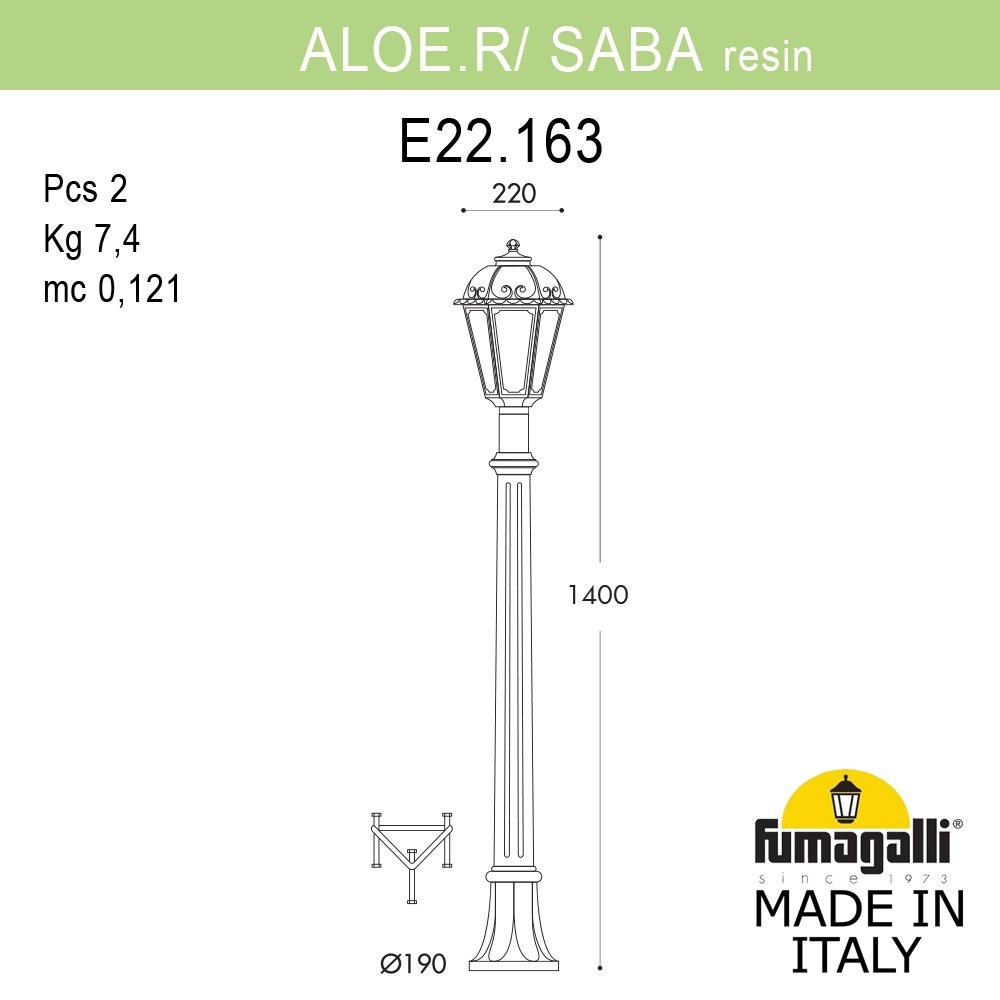 ������� ����������-������� FUMAGALLI ALOE.R/SABA K22.163.000.WXE27