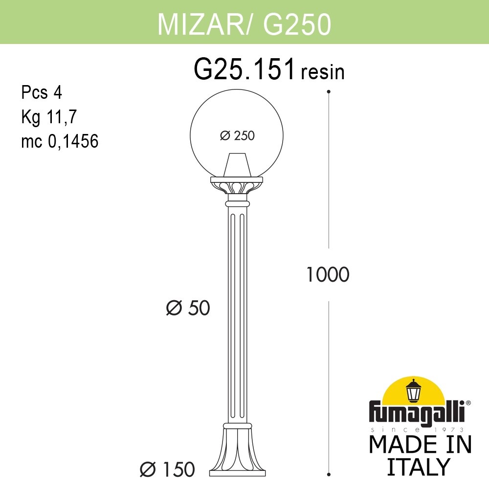 ������� ����������-������� FUMAGALLI MIZAR.R/G250 G25.151.000.VYE27